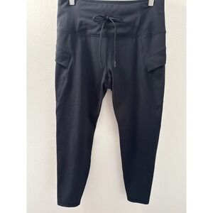 Spyder‎ Women's Active Leggings Cropped Size Large Black Yoga Running Gym